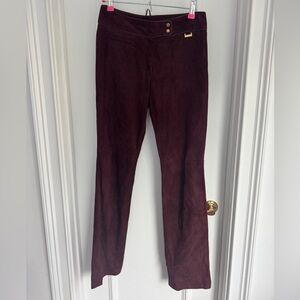 ⚡️RARE Vtg Ralph Lauren Black Label Suede Leather Low Rise Straight Pant -6